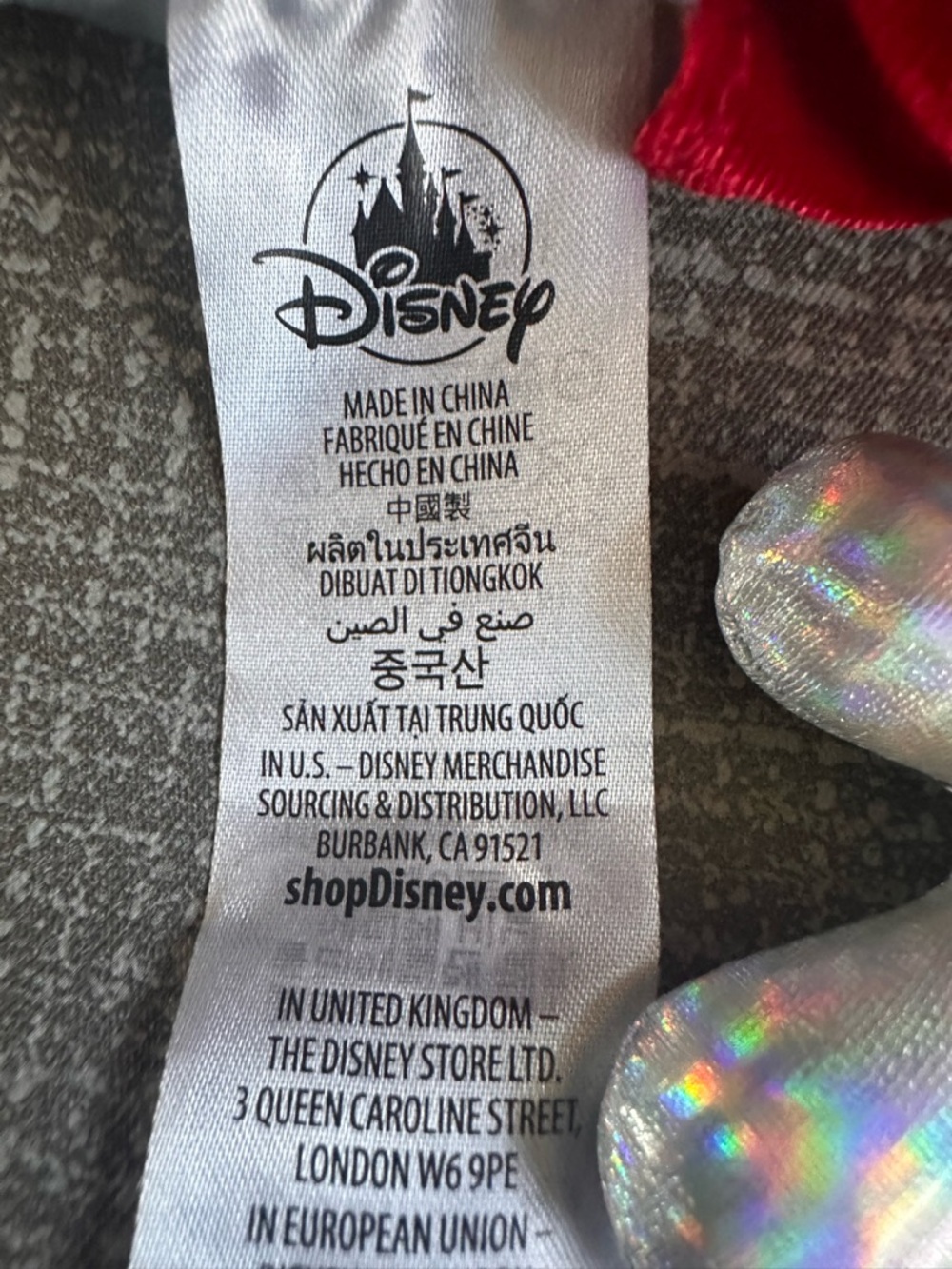 Disney100 Mickey Mouse Platinum Silver Iridescent Plush 14” Anniversary - Picture 10 of 11